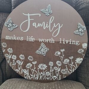 Charming Brown and White Family Wall Art